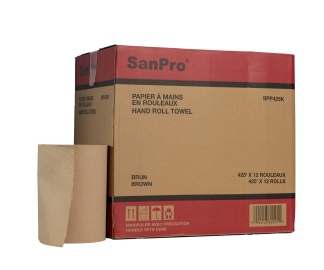 SanPro® Brown Hand Roll Towel CS/12rls x 425'